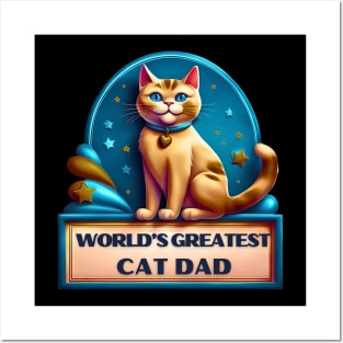 World's Greatest Cat Dad Posters and Art